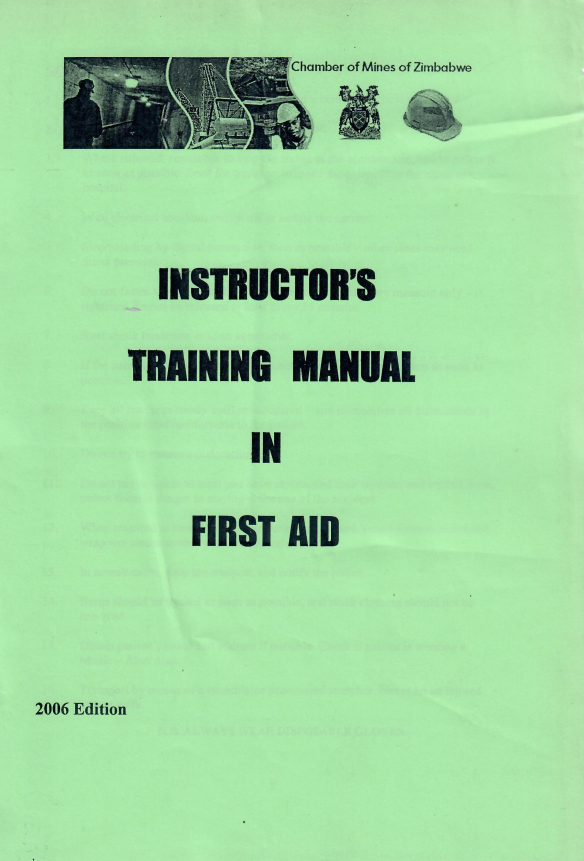 Instructor's Training Manual First Aid